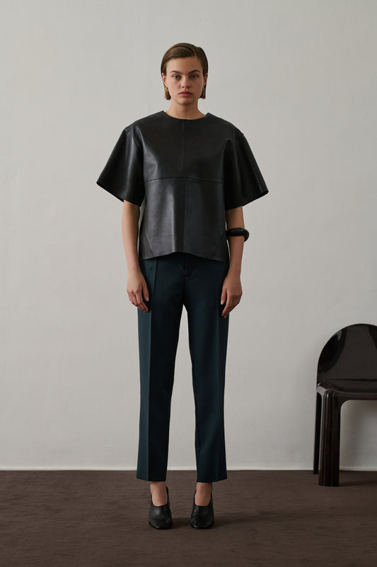 Pantalon Gabriel - Pétrole - Laine - Femme