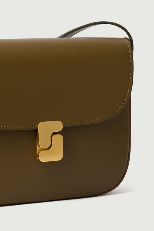 Sac Bellissima Mini - Kaki Doré - Cuir - Femme