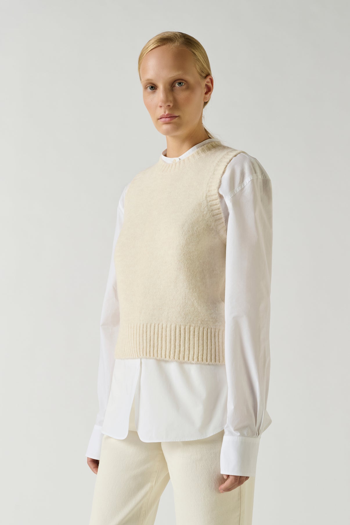 Pull Namaste - Ecru - Femme vue 1