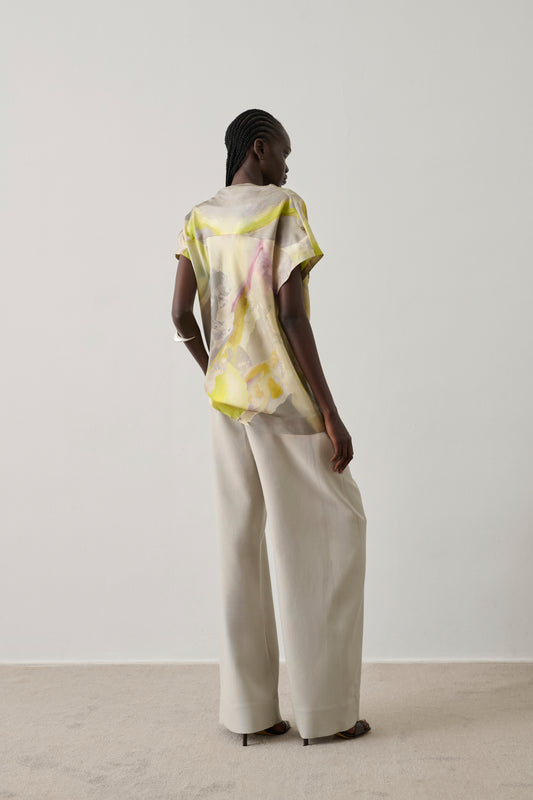 Blouse Heloise - Jaune - Soie - Femme