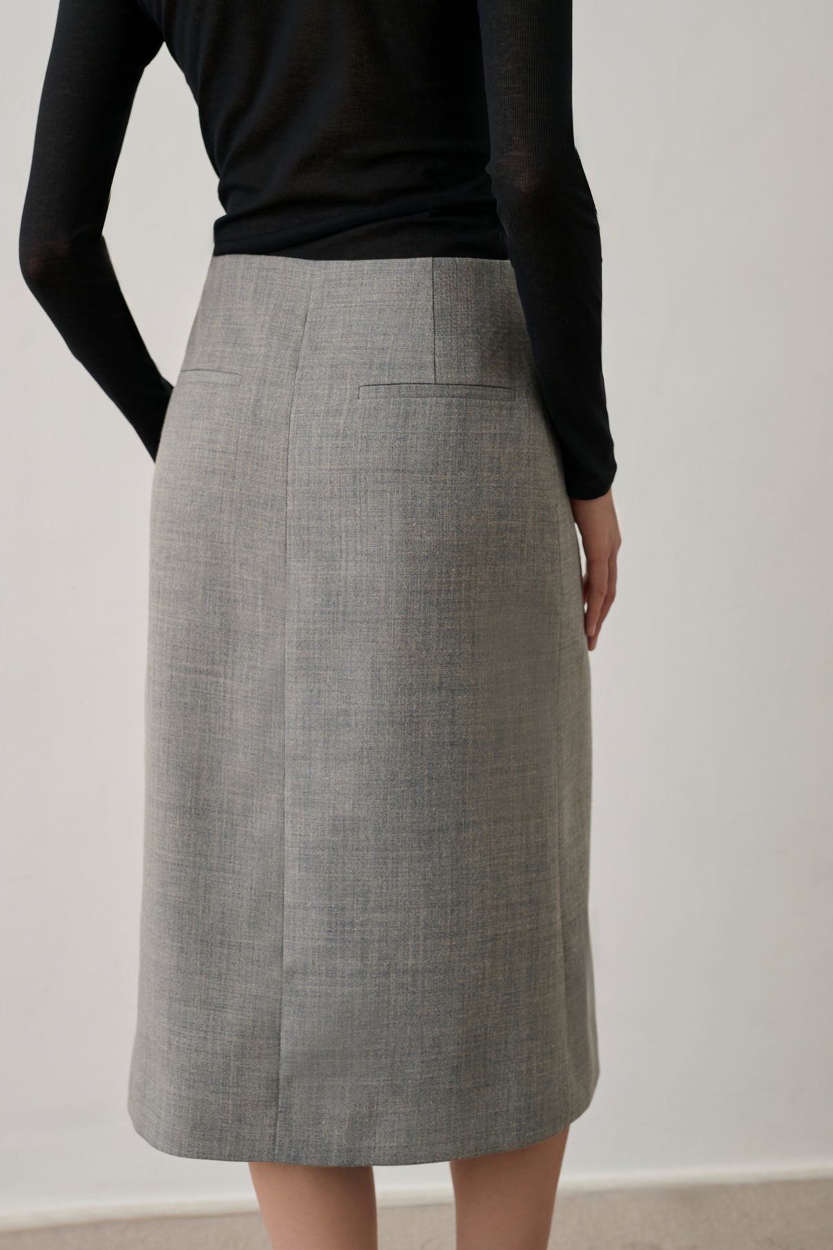 Jupe Idra - Gris Chiné - Femme vue 4