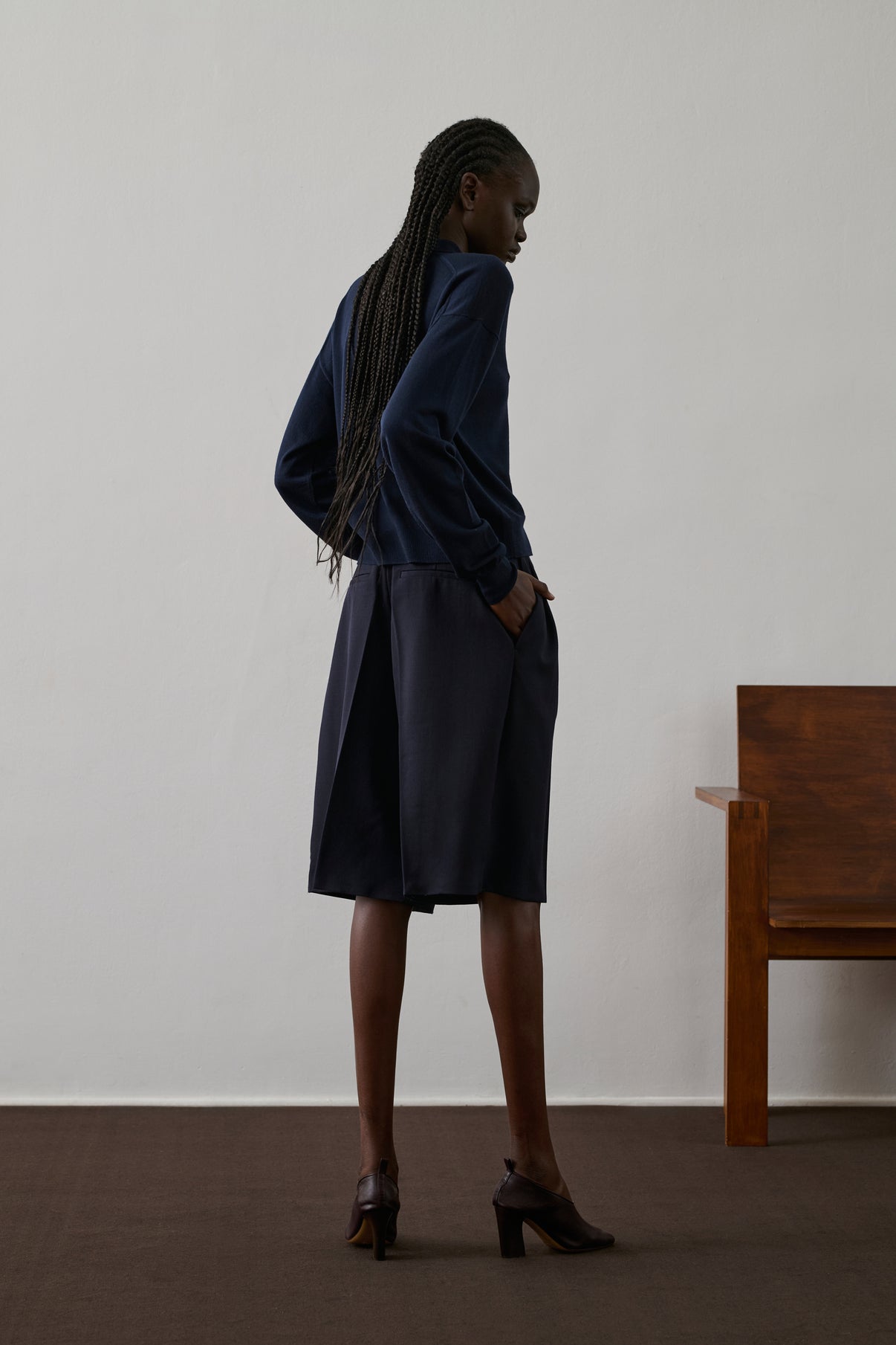 Polo Fleming - Navy - Laine - Femme vue 3